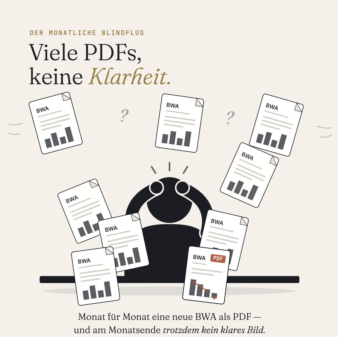 Viele PDFs, keine Klarheit — der monatliche Blindflug mit PDF-BWAs